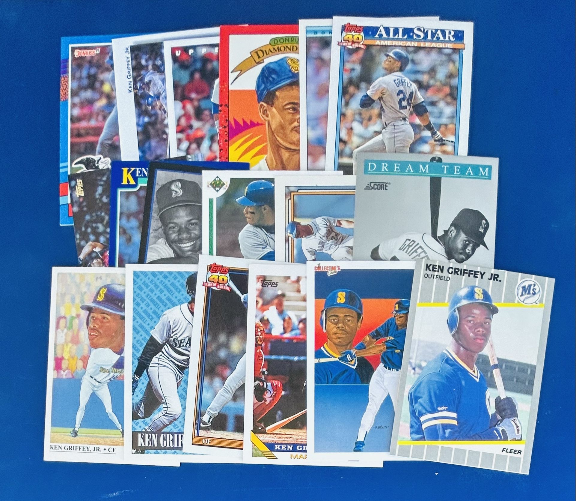 Ken Griffey Jr Rookie Baseball Card Lot