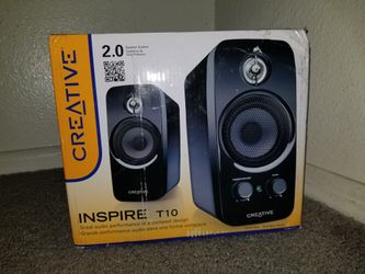 CREATIVE INSPIRE T10 SPEAKER SYSTEM FOR PC, MAC OR MP3 PLAYER.(NEW)