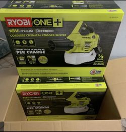 New Ryobi One+ 18 Volt P2850 Cordless Chemical Fogger Mister + Battery & Charger