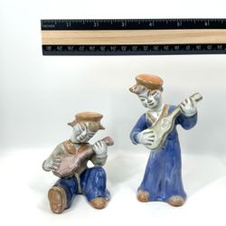 Vintage Ceramic Old Chinese Guitar Player Figurines. DM for FREE SHIPPING 