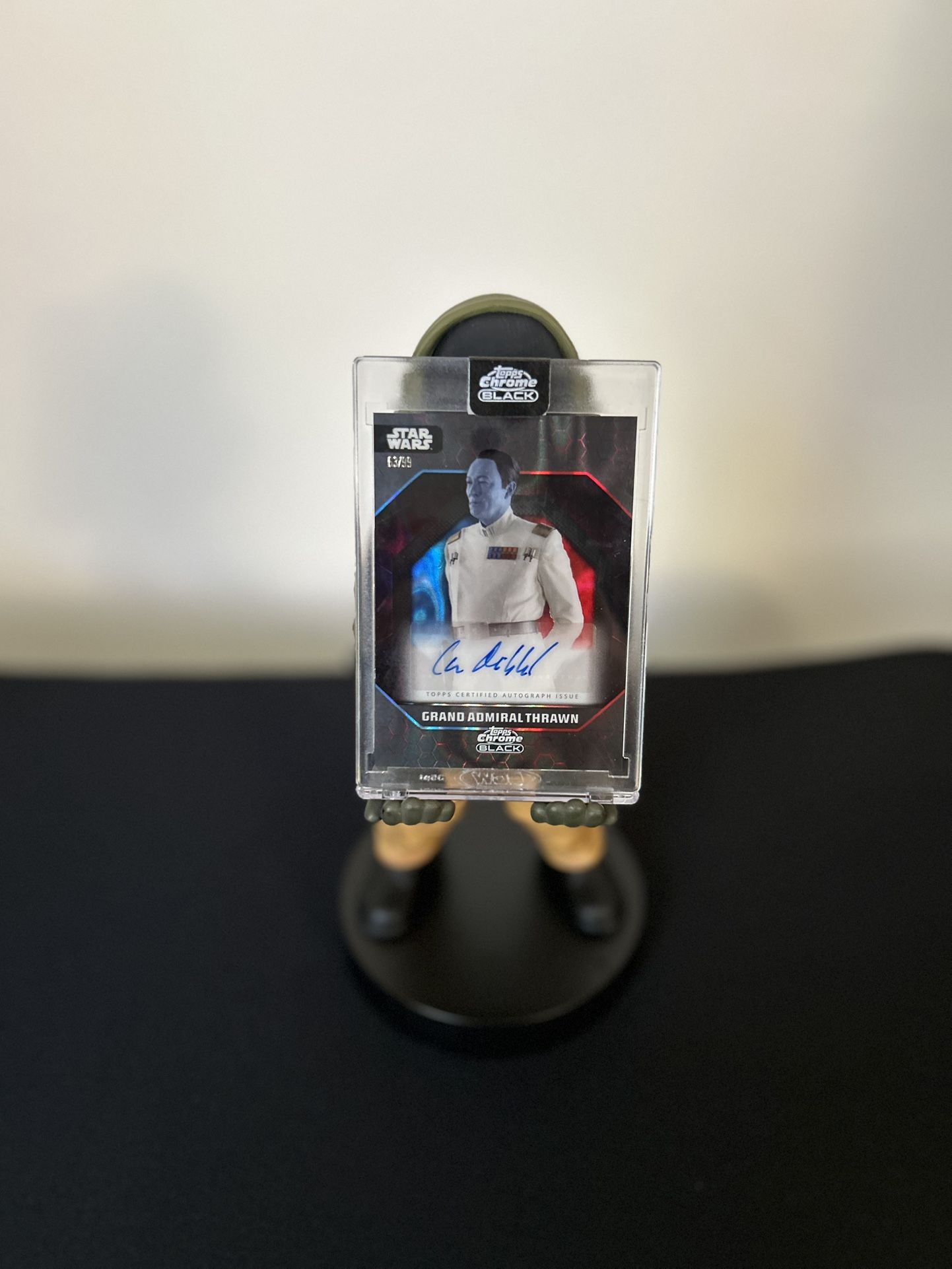 2024 Topps Chrome Black Star Wars Grand Admiral Thrawn Dark Side Auto Lars Mikkelsen /99