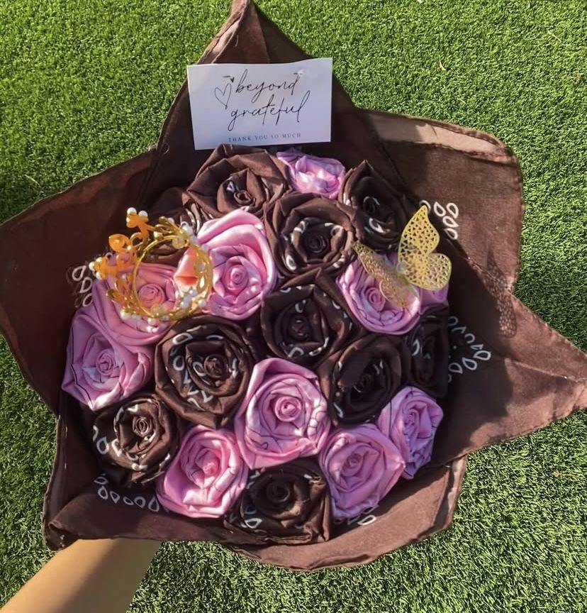 Pink & Brown Bandana Bouquet