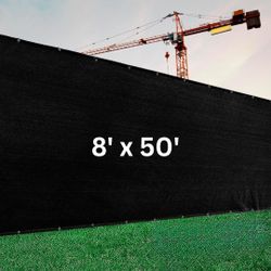 8 x 50 Black Fence Privacy Screen, Fence Screen