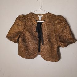 Gold sequin bolero jacket 