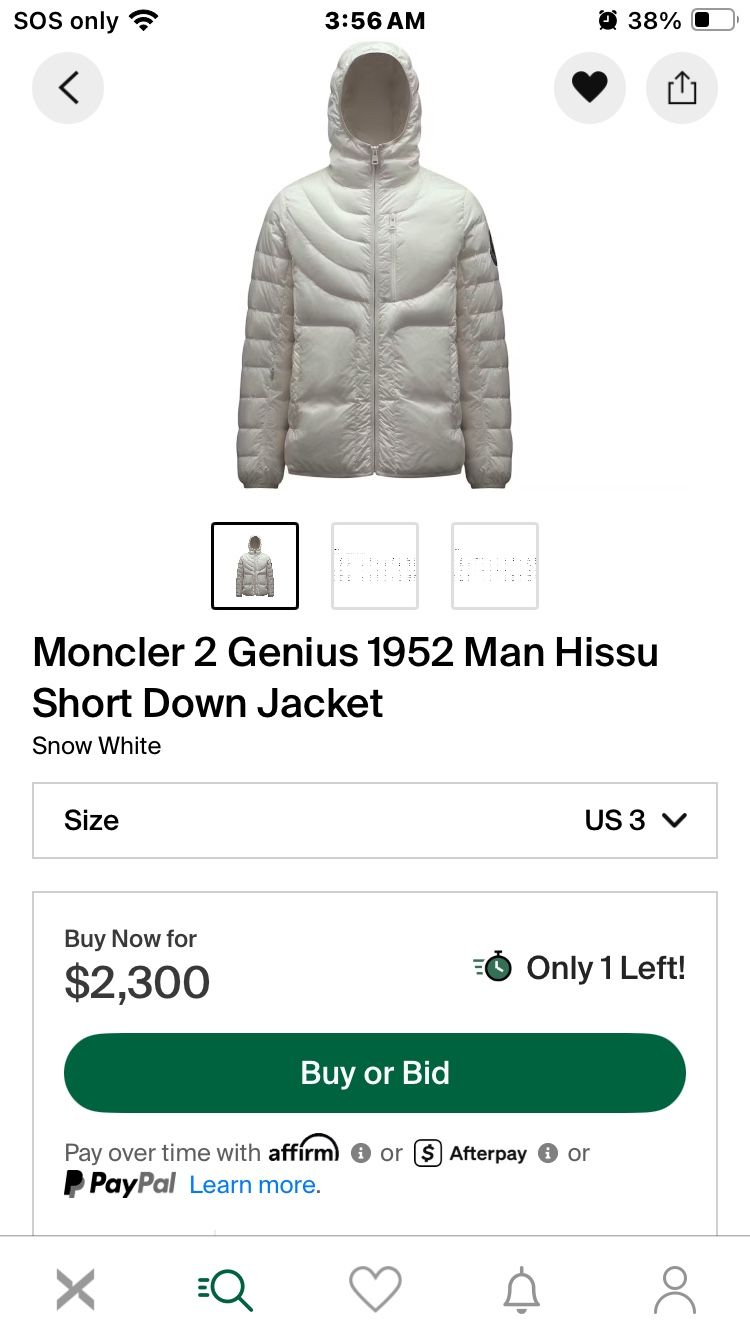 Moncler 2 Genius 1952 Man Hissu Short Down Jacket