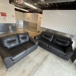 Ashley Furniture Black Leather Sofas