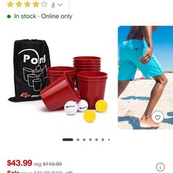 Costway Yard Pong Giant Pong Game Set Carry Bag Outdoor Backyard Game