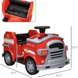 12 v Ride On Fire Truck ,rechargeable Battery Electric Car 