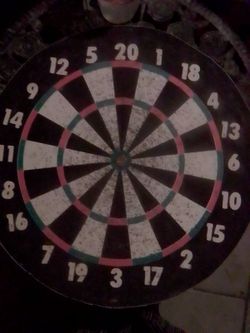 Dart board double sided 2different games 25$