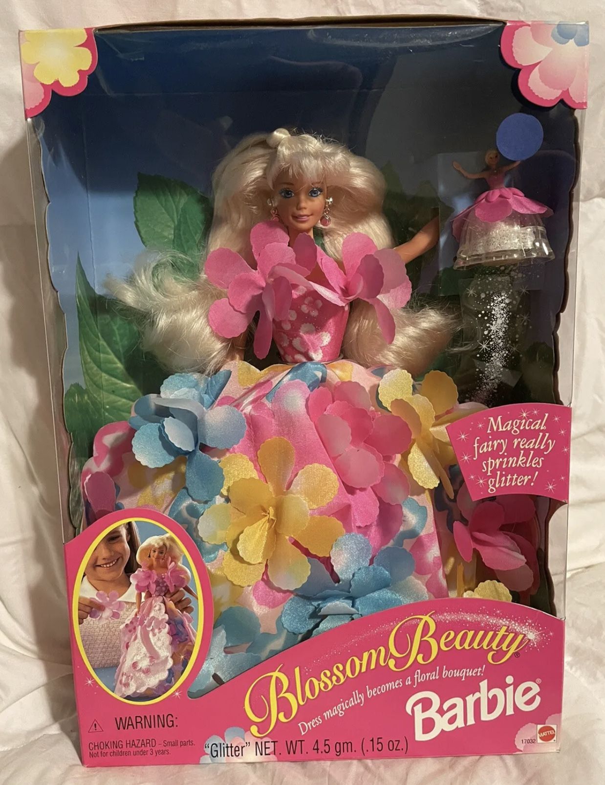 Blossom Beauty Barbie Vintage 1996 NIB Dress Magically Becomes a Floral Boquet