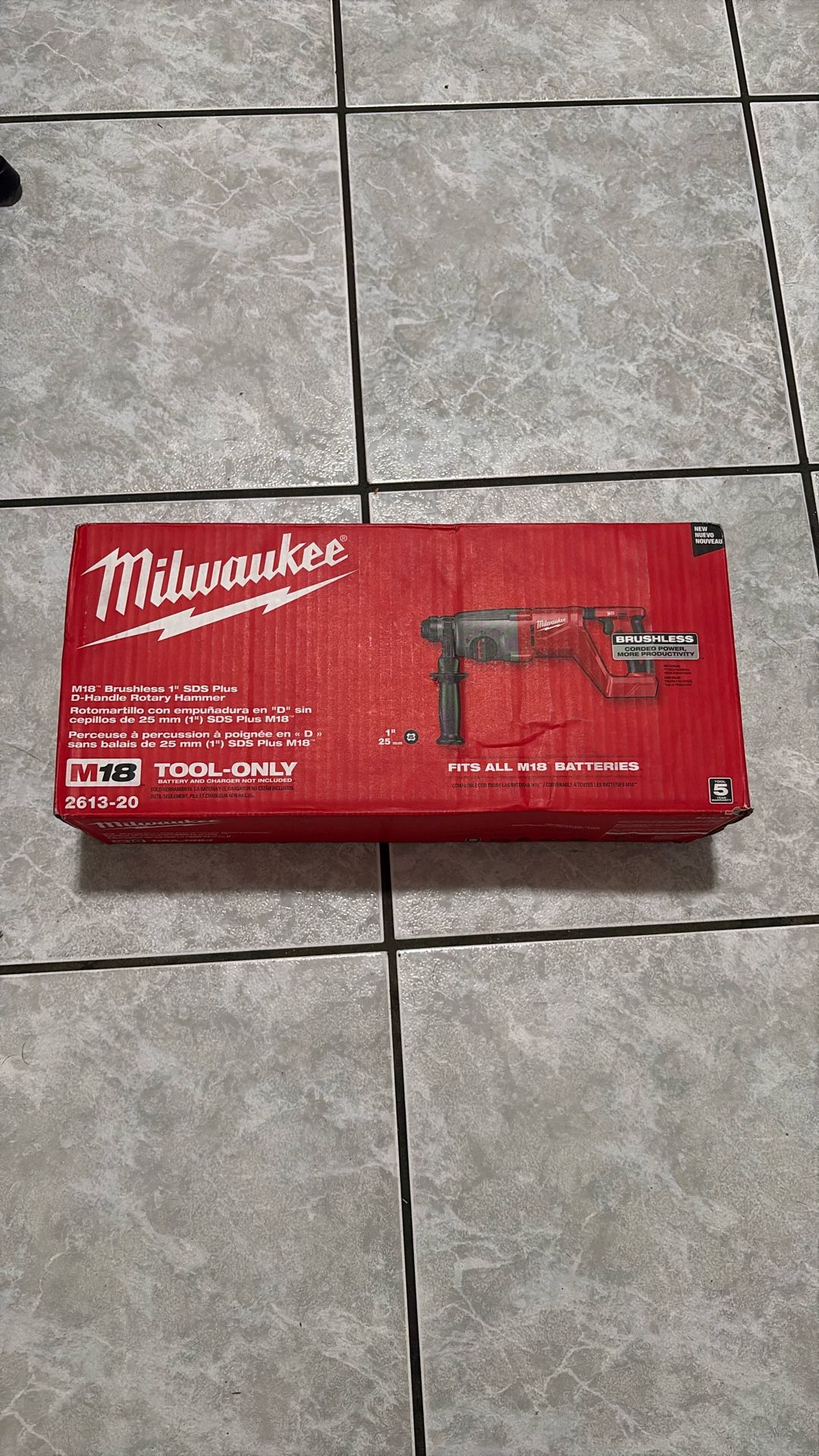 Milwaukee M18 Brushless 1 Sds Plus D Handle Rotary Hammer