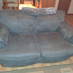 Suede Couch And Loveseat 