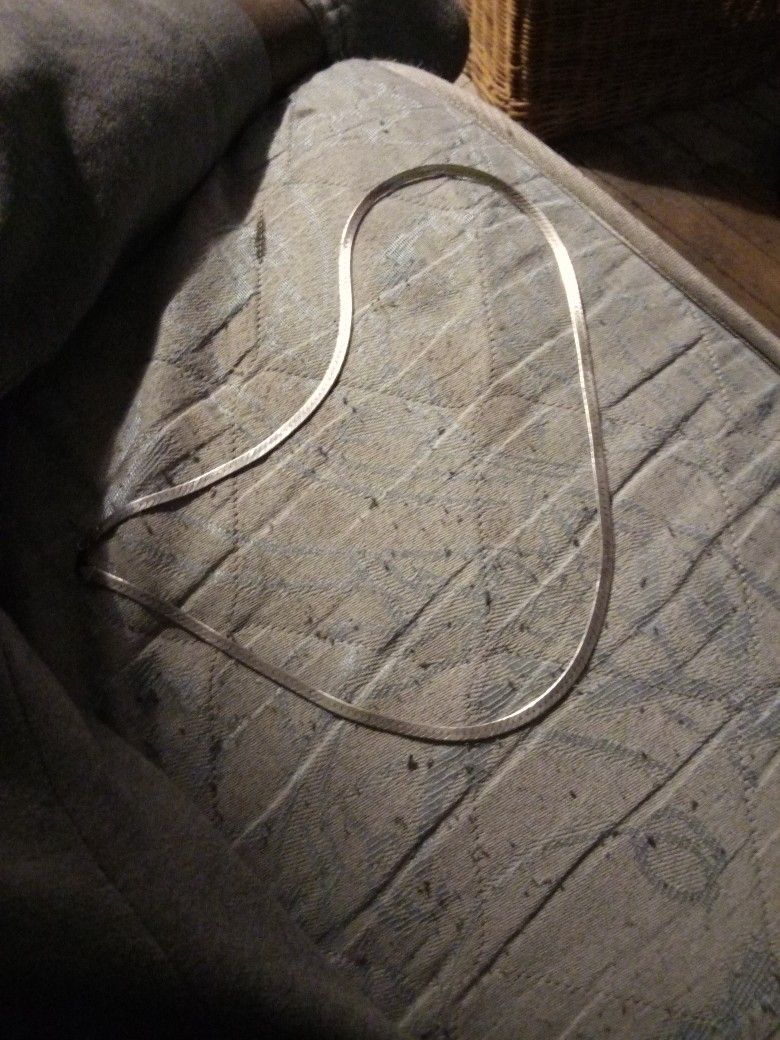 Sterling Silver Herringbone Necklace