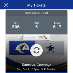 Cowboys @ Rams, 2 Tickets , $420 Or Best Offer
