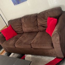 Microfiber Couch Brown 