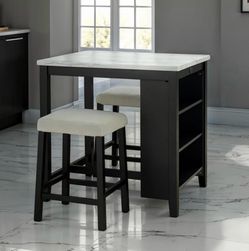 3 pc counter height dining table set
