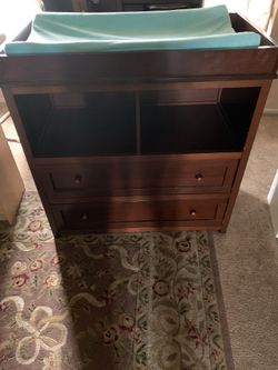 Dark brown changing table