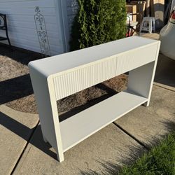 FATORRI  (47.2 inch, Antique White)Entryway Console Table with 2 Drawers, Modern Sofa Table for Living Room, Couch Tables Behind Sofa and Hallway Tabl