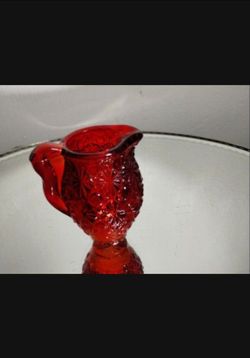MID CENTURY FENTON GLASS SM PITCHER 2.5"×2" - V80