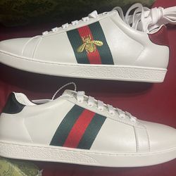 Gucci Ace Embroidered Men Shoes 9 New in Box 