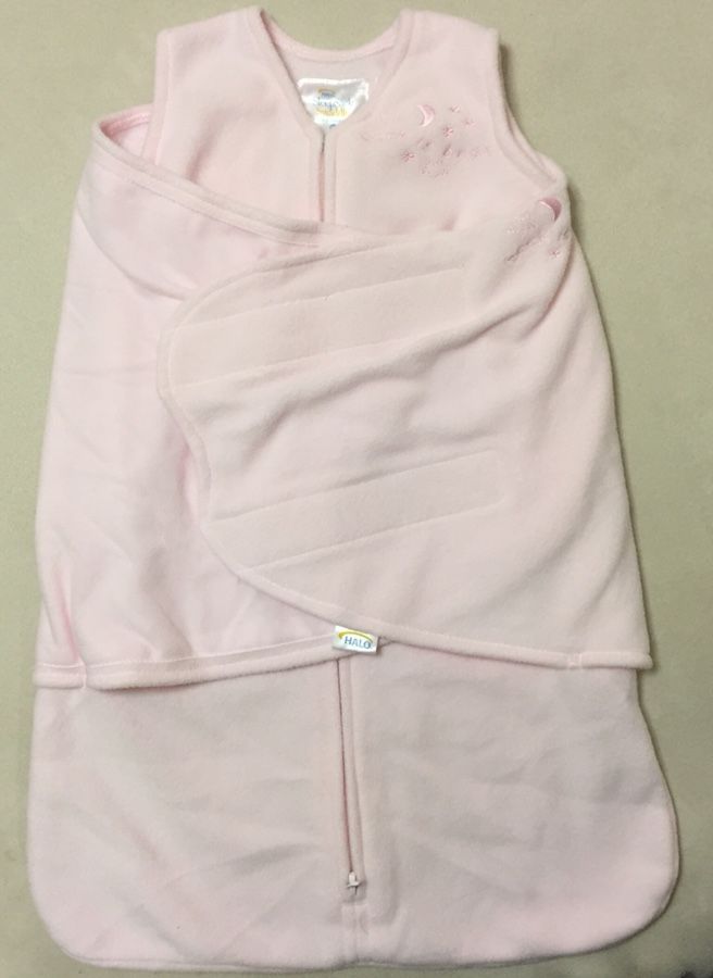 HALO Sleepsack Swaddle - Micro-Fleece - Soft Pink - Newborn