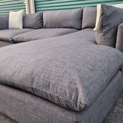 FREE DELIVERY!!! Four Hands "Westwood" 2pc Sectional Couch GRAY ($3.3K Retail...60% OFF!!!)
