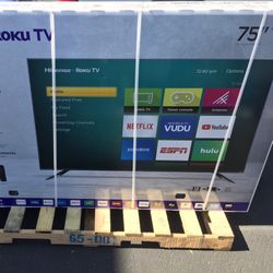 75” inch Hisense Smart UHDTV 4K Roku