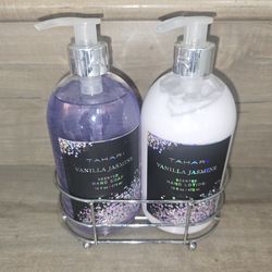 NEW HAND SOAP AND LOTION WITH METAL TRAY