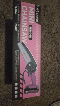 Mini pink chainsaw