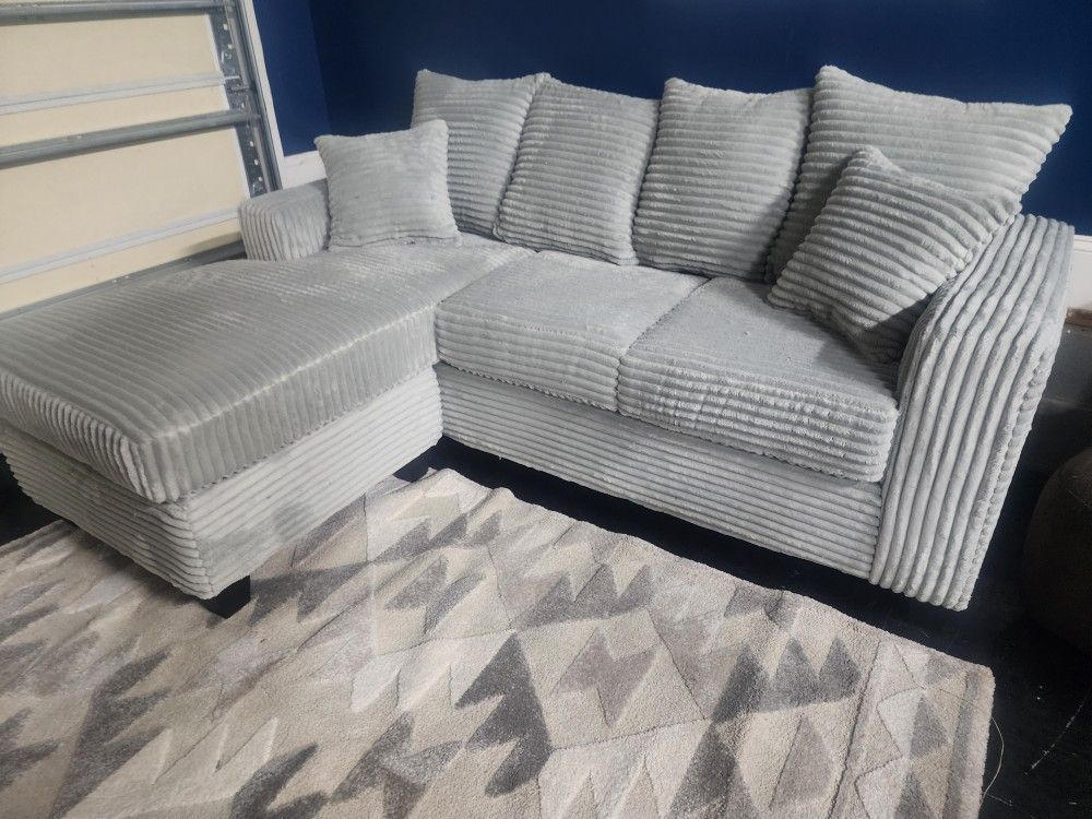 Brand New Artisan Ghost Grey 2pc Chaise Sofas (Tax included in price)