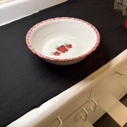 Rare "Neher" Pottery "Red Apple" Serving Bowl