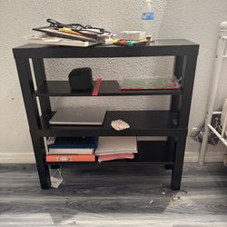 black tv stand shelf