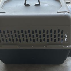 Dog Kennel - Great Choice Plastic Dog Kennel, Tan & Gray, 25”X 22”