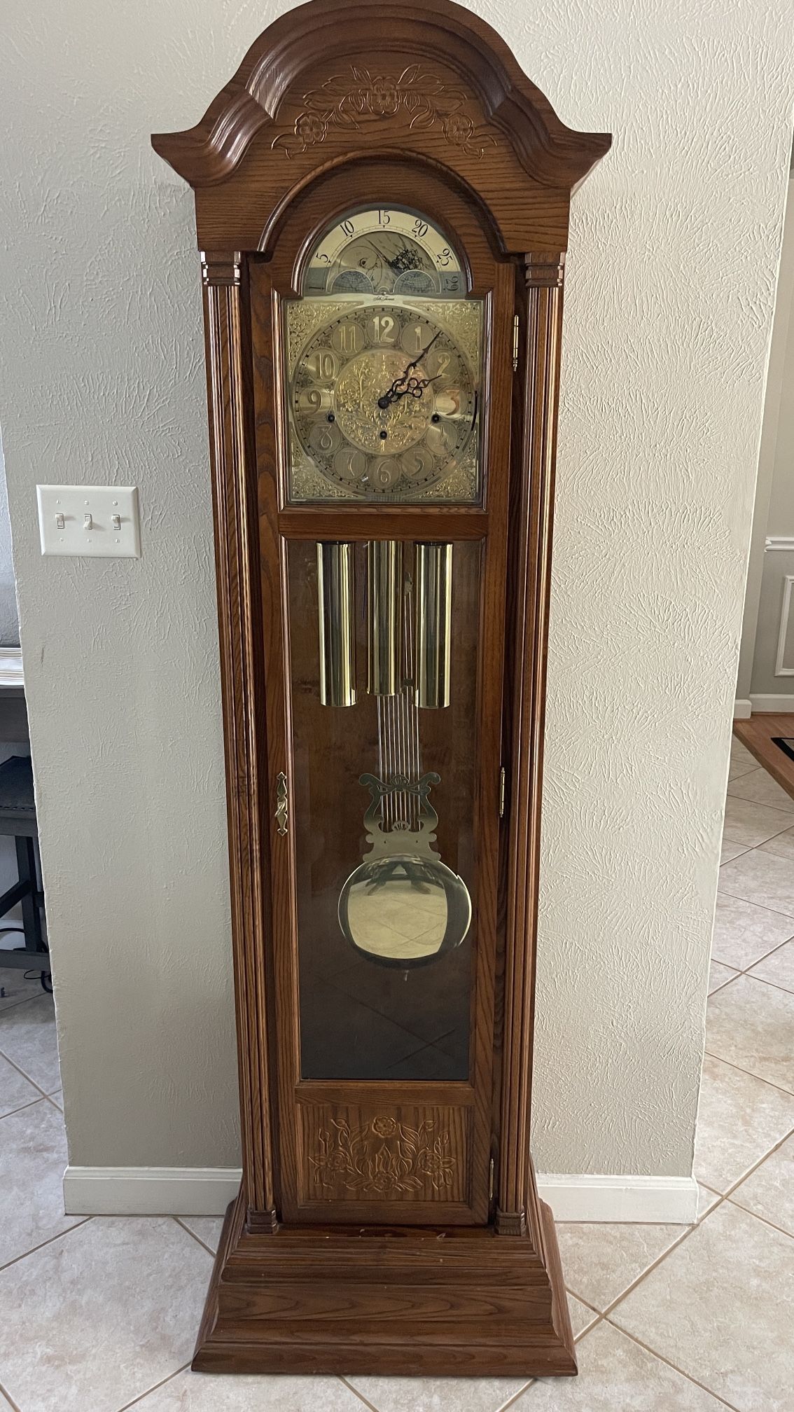 Vintage 1980 Seth Thomas Grandfather Clock Model 4499 for Sale in
