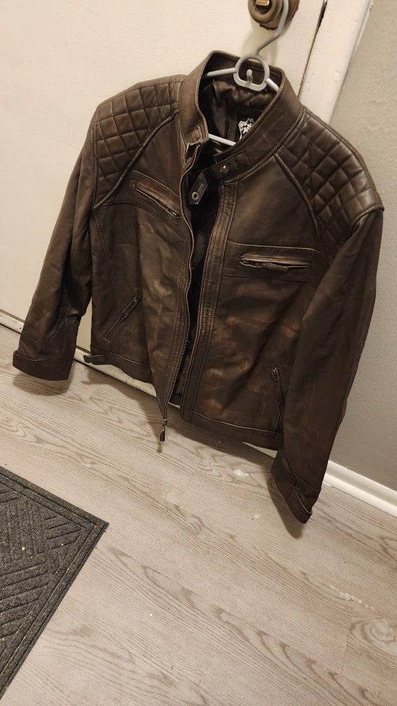 3XL REAL LEATHER JACKET NEVER WORN