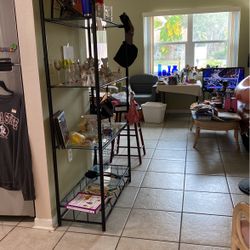 Metal W/glass Shelves Stand $50