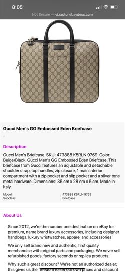 Gucci briefcase brand new never used