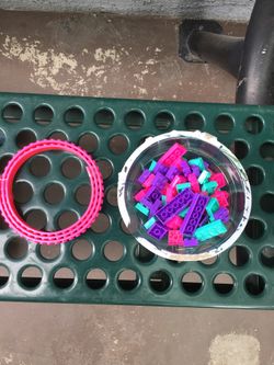 Legos 73 pcs. One roll Lego tape 35”