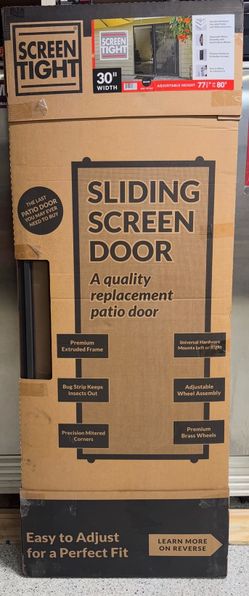 Sliding screen door replacement patio door 30 inch bronze