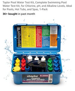 NEW SEALED Taylor Pool Water Test Kit – Tests Chlorine, pH & Alkalinity | Complete Pool & Spa Kit | New
