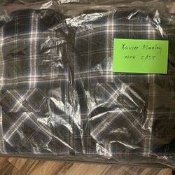 Supreme WK10 Lined Zip Up Flannel (Black) L