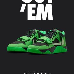 Travis Scott x Air Jordan Jumpman Jack TR 'Green Spark' Size 11 Men