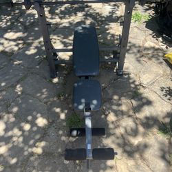 Golds Gym Weight Bench & Barbell
