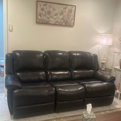Black Leather couch for sale