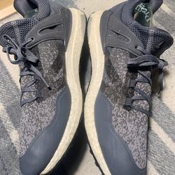Men’s Size 11.5 Adidas Spike-less Cross Knit “Boost” Golf Shoes Battleship Grey