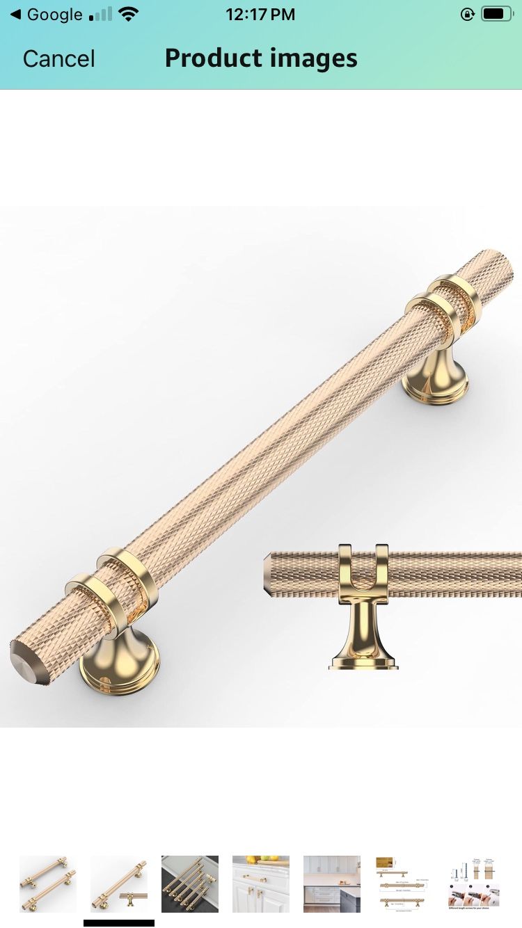 16 Pack Knurled Gold Cabinet Pulls Kitchen Cabinet Handles Brushed Brass 