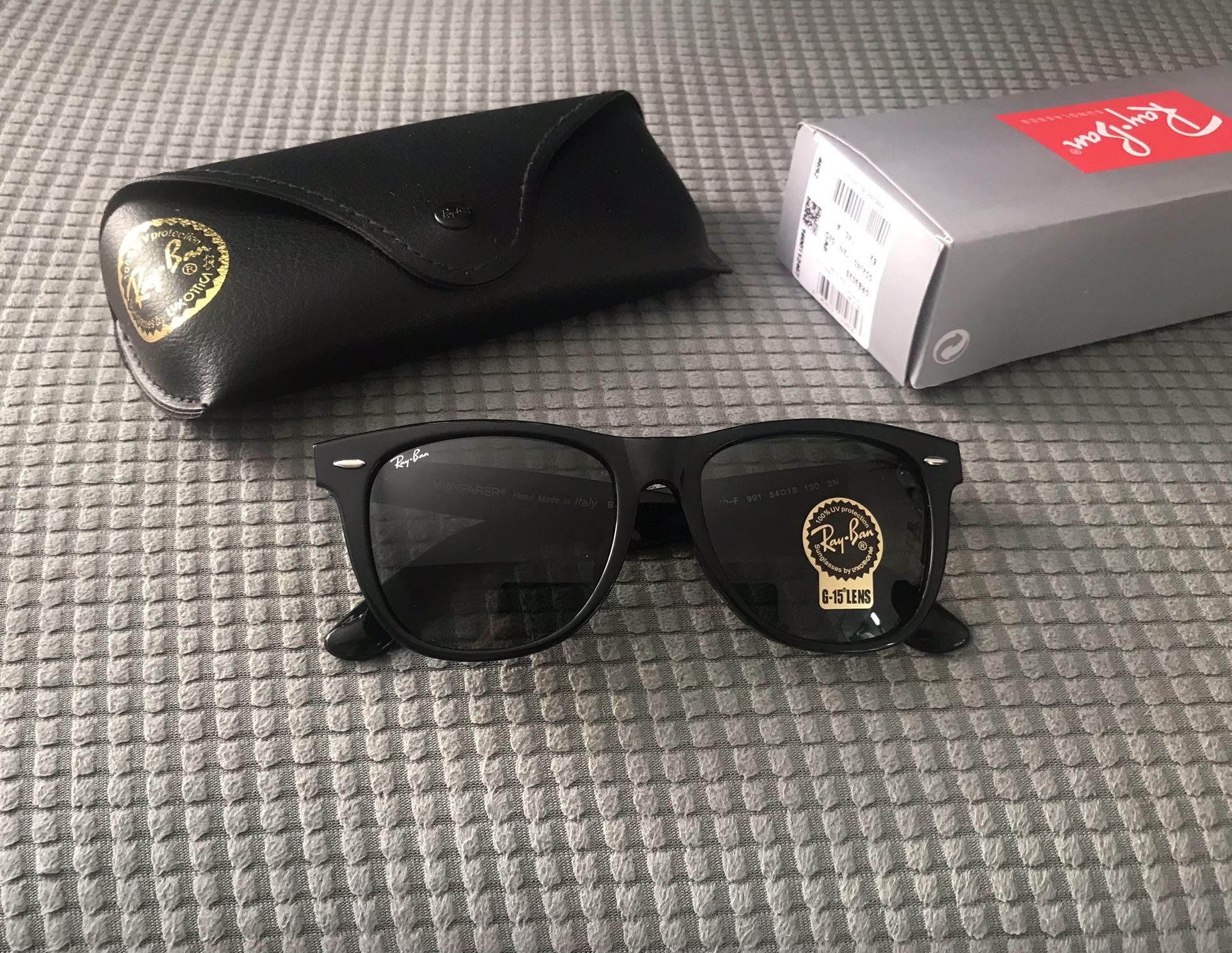 Wayfarer 2140 Black Frame Unisex Sunglasses 2 Pairs