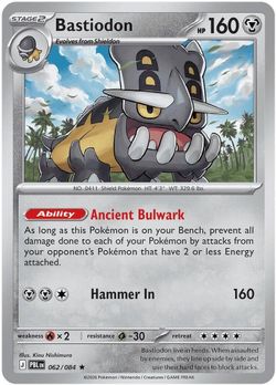 Bastiodon 062/084 Rare Pitch Black Pokemon Holo Near Mint