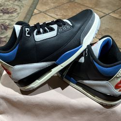 AIR JORDAN 3 “RARE AIR" RETRO PREMIUM LEATHER SNEAKERS (Sizes available;  9.5 & 10) 