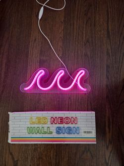 LED Neon Wave Wall Sign Usb powered